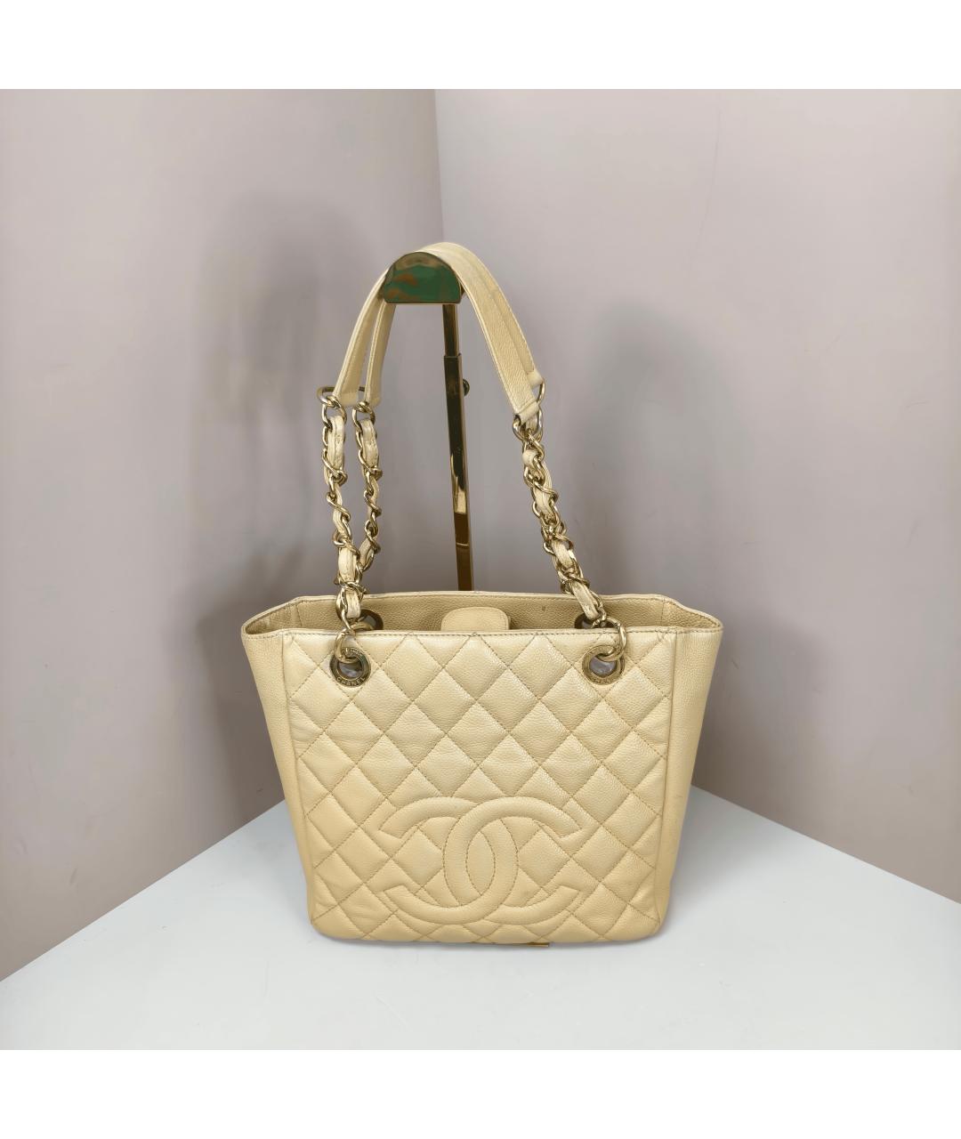 CHANEL Желтая кожаная сумка через плечо, фото 2