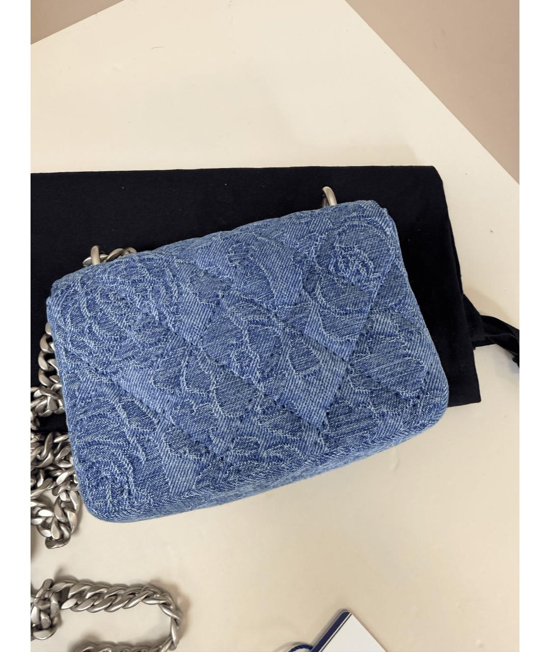 CHANEL Синяя сумка через плечо, фото 3