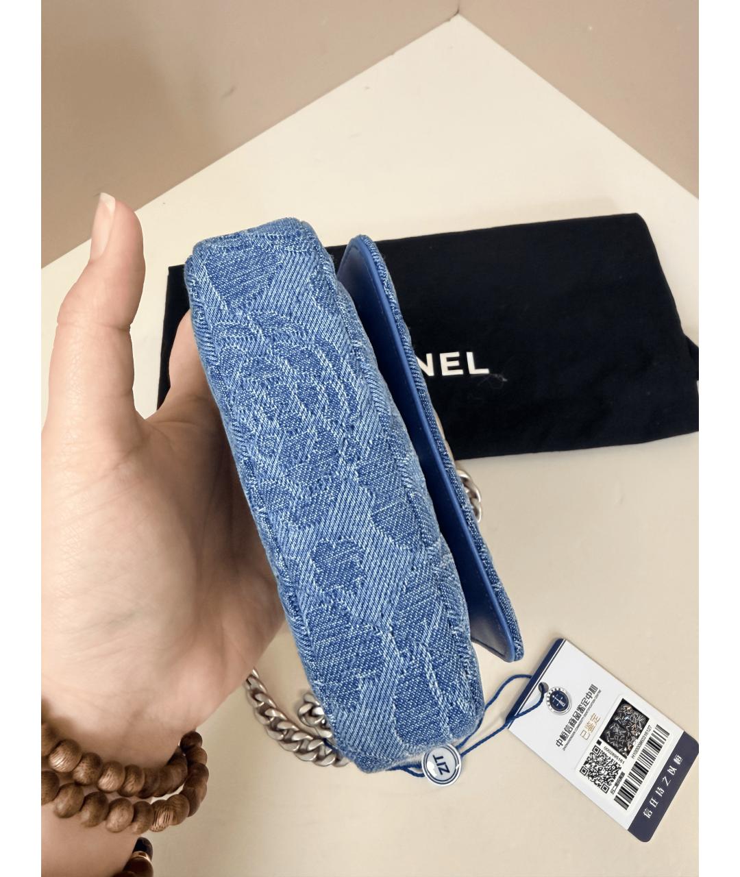 CHANEL Синяя сумка через плечо, фото 8