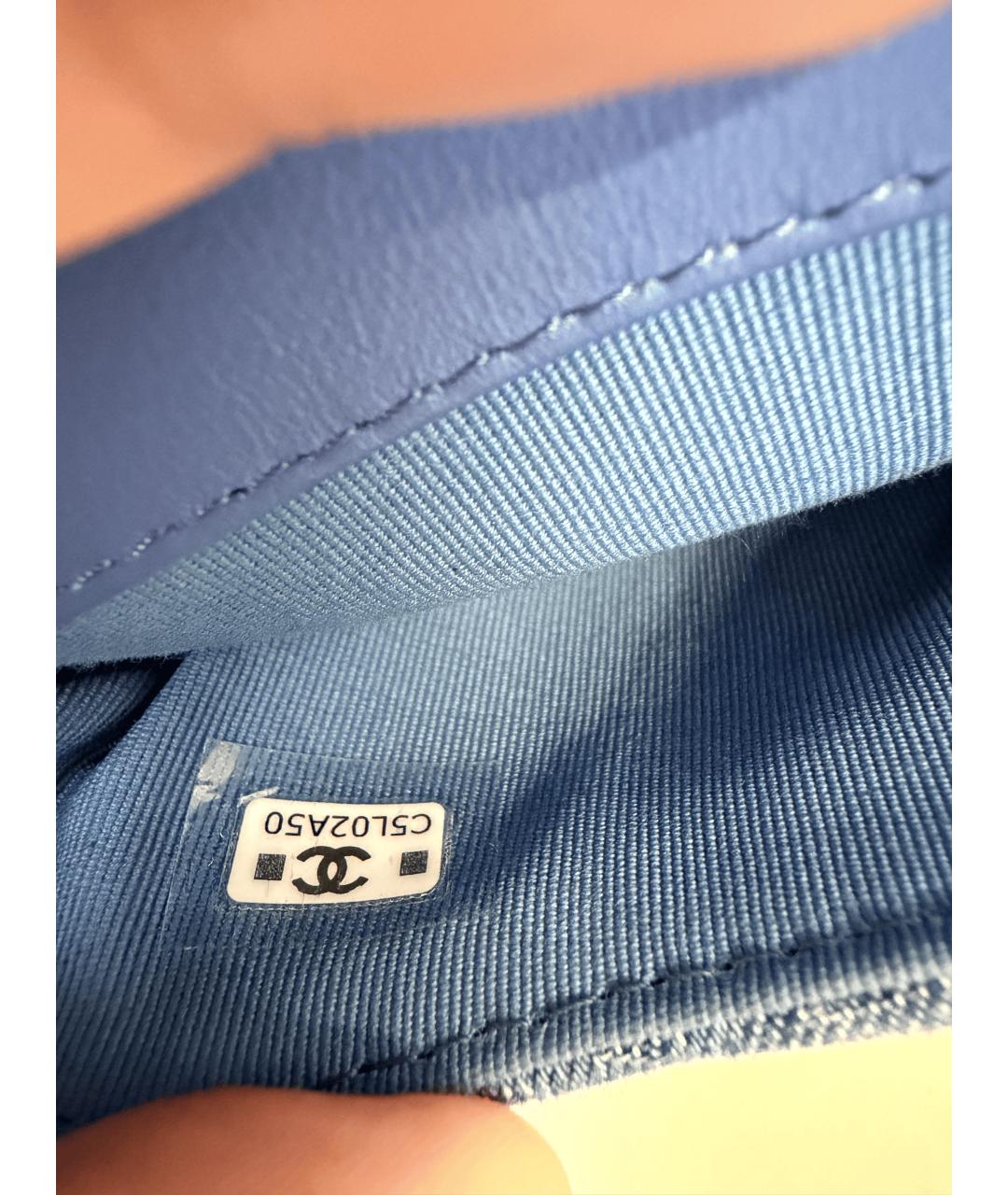 CHANEL Синяя сумка через плечо, фото 2