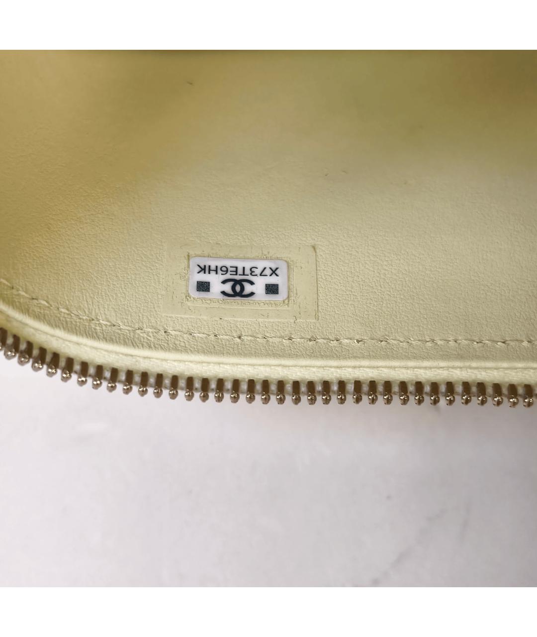 CHANEL Желтая кожаная сумка через плечо, фото 3