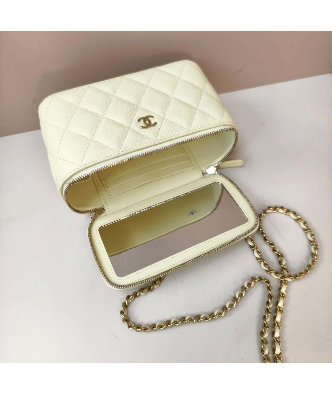 CHANEL Желтая кожаная сумка через плечо, фото 2