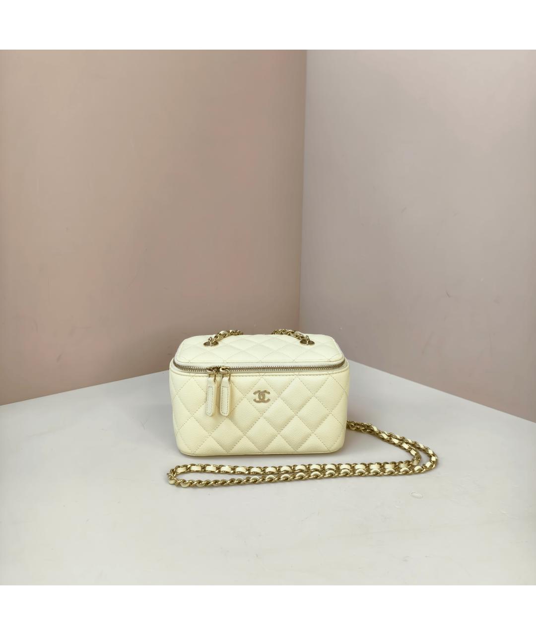 CHANEL Желтая кожаная сумка через плечо, фото 5