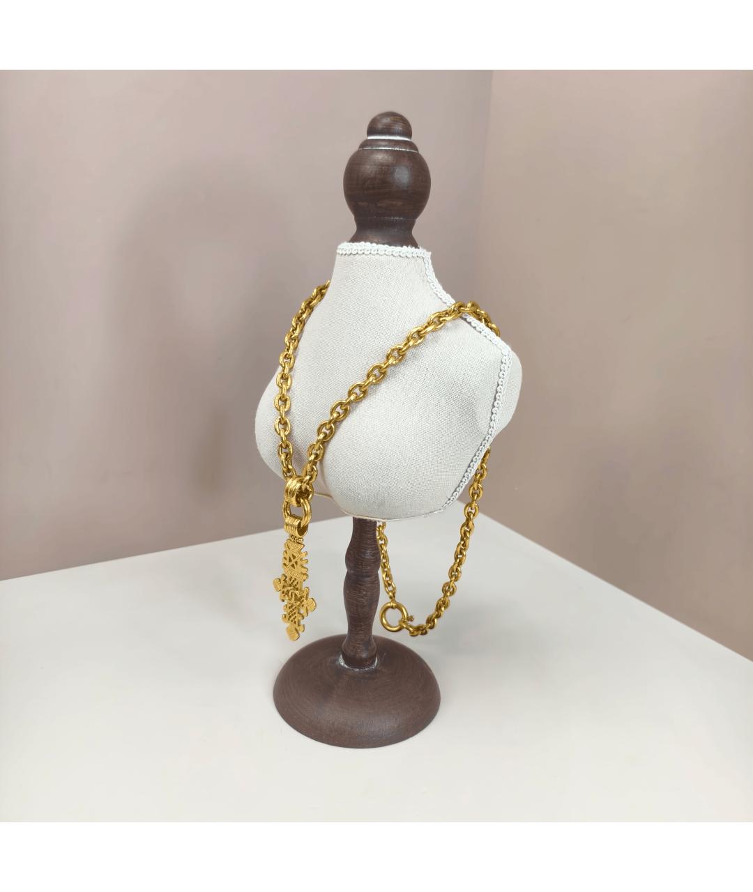 CHANEL Золотое металлическое колье, фото 2