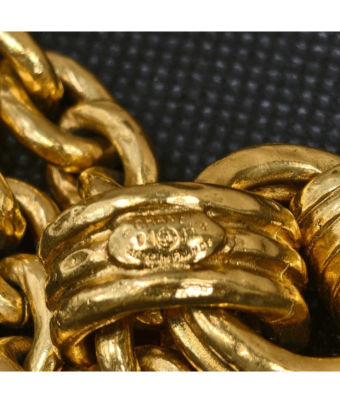 CHANEL Золотое металлическое колье, фото 3