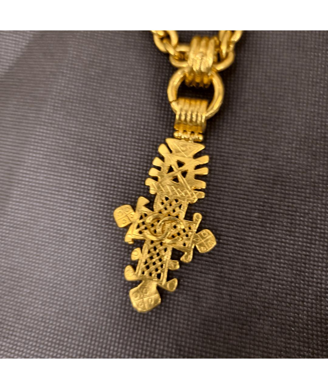 CHANEL Золотое металлическое колье, фото 5