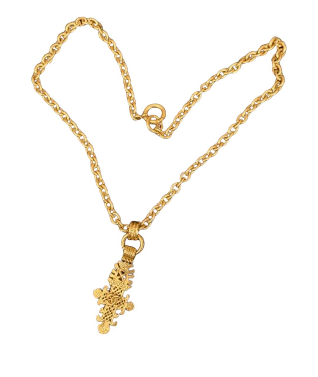 CHANEL Золотое металлическое колье, фото 1