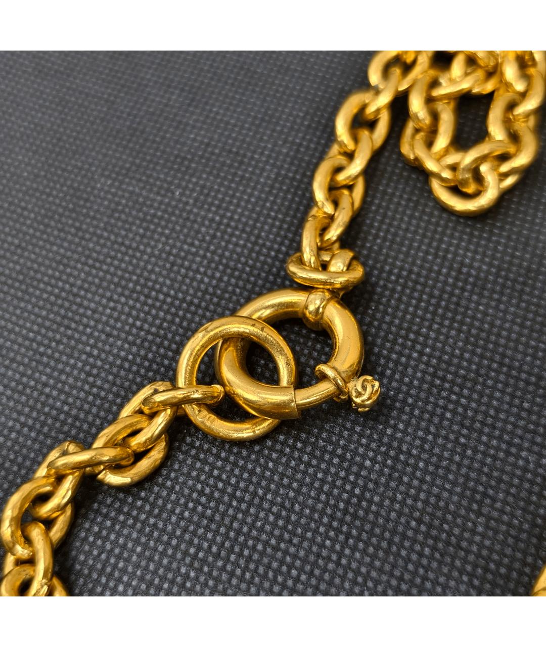 CHANEL Золотое металлическое колье, фото 4