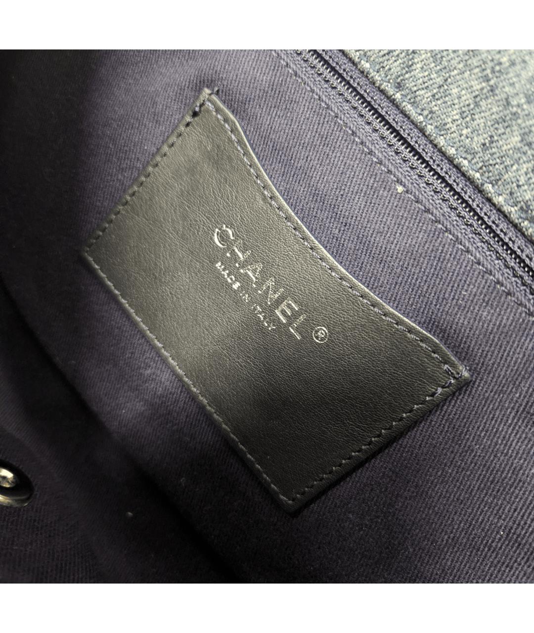 CHANEL Темно-синяя сумка через плечо, фото 4