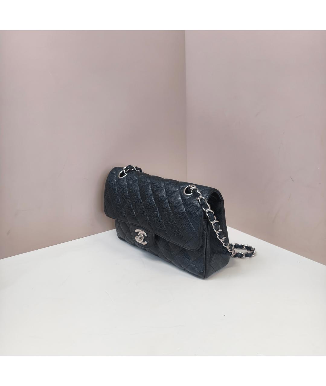 CHANEL Черная кожаная сумка через плечо, фото 5