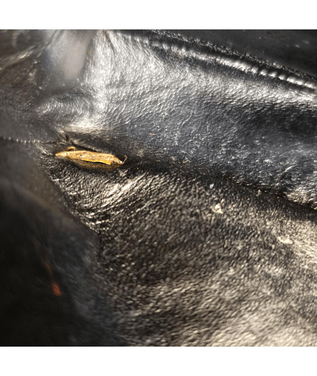 CHANEL Черная кожаная сумка через плечо, фото 6