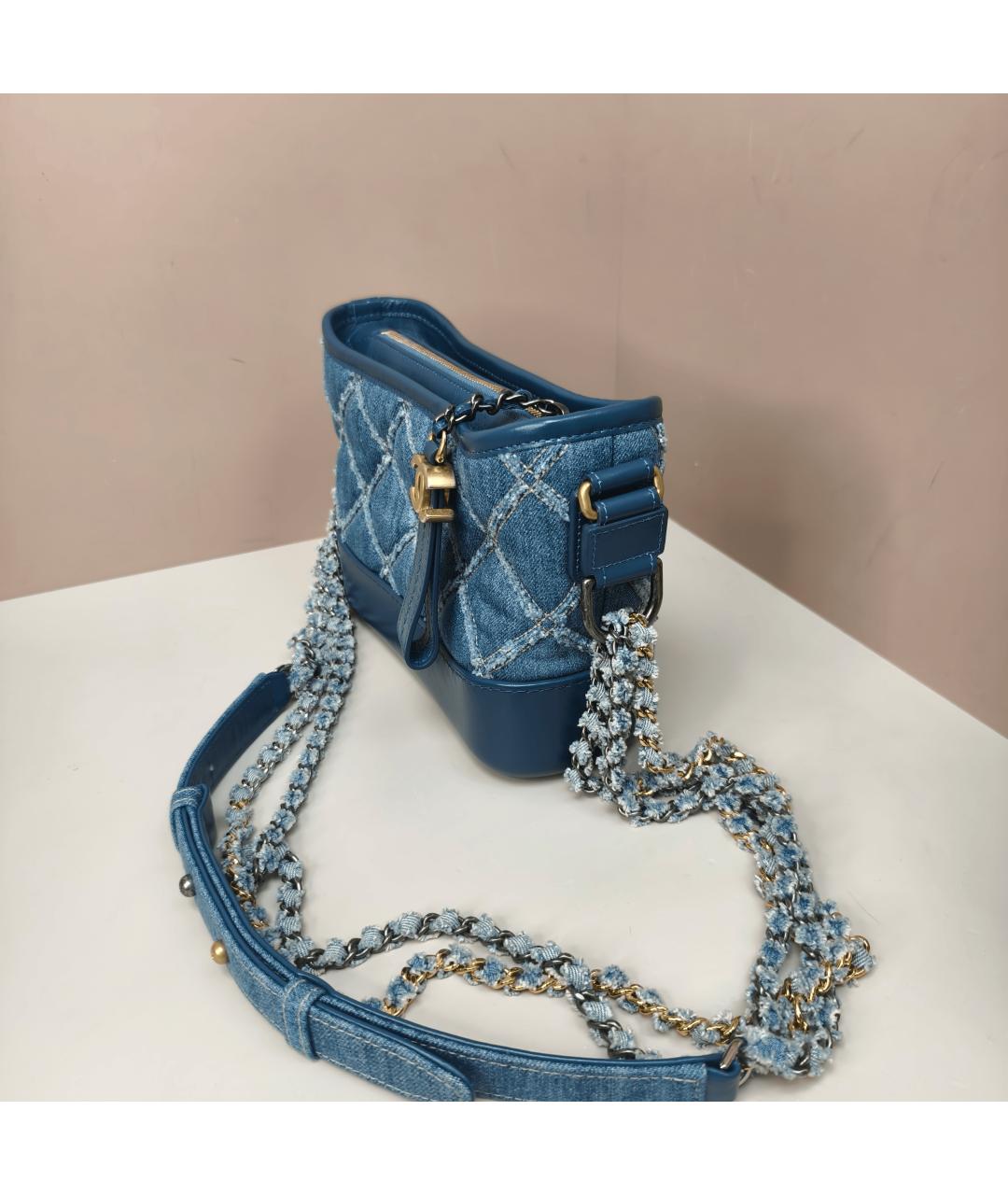 CHANEL Синяя деним сумка через плечо, фото 8
