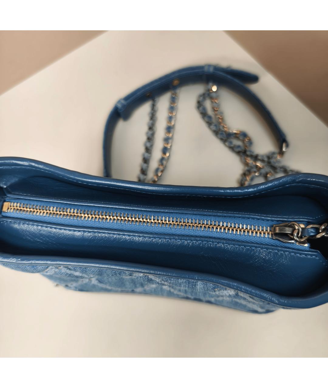 CHANEL Синяя деним сумка через плечо, фото 6