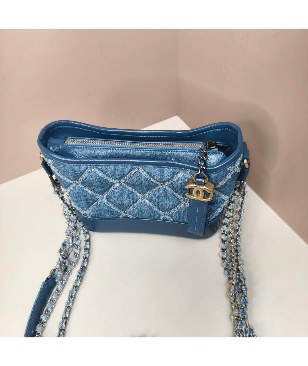 CHANEL Синяя деним сумка через плечо, фото 5