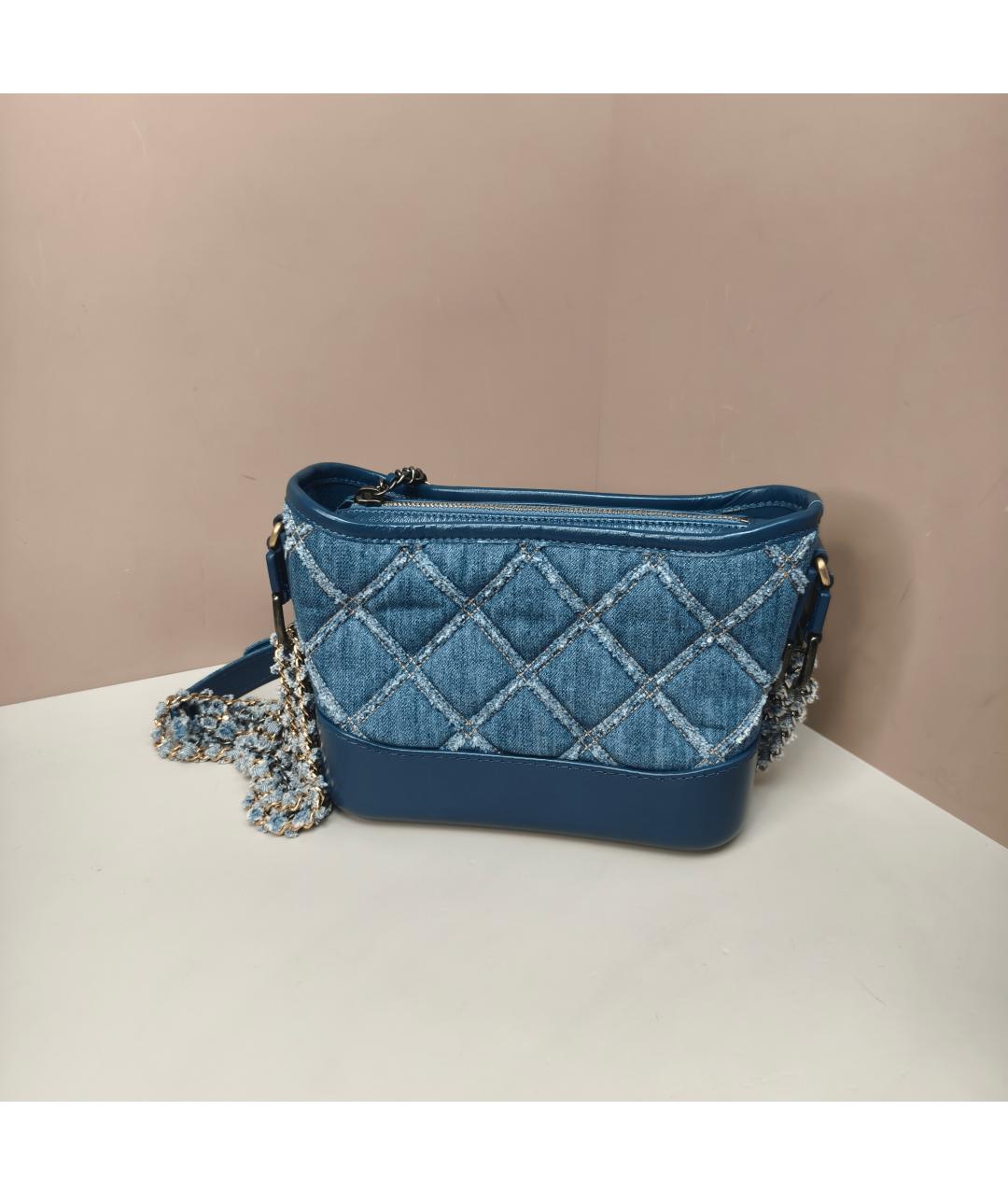 CHANEL Синяя деним сумка через плечо, фото 4