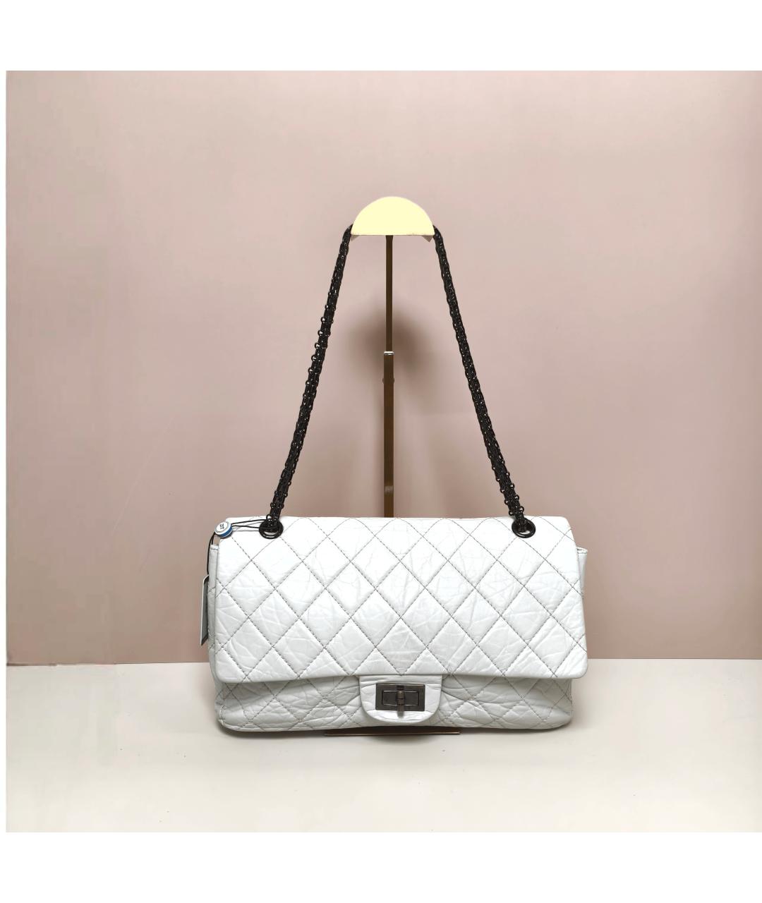 CHANEL Белая кожаная сумка через плечо, фото 2