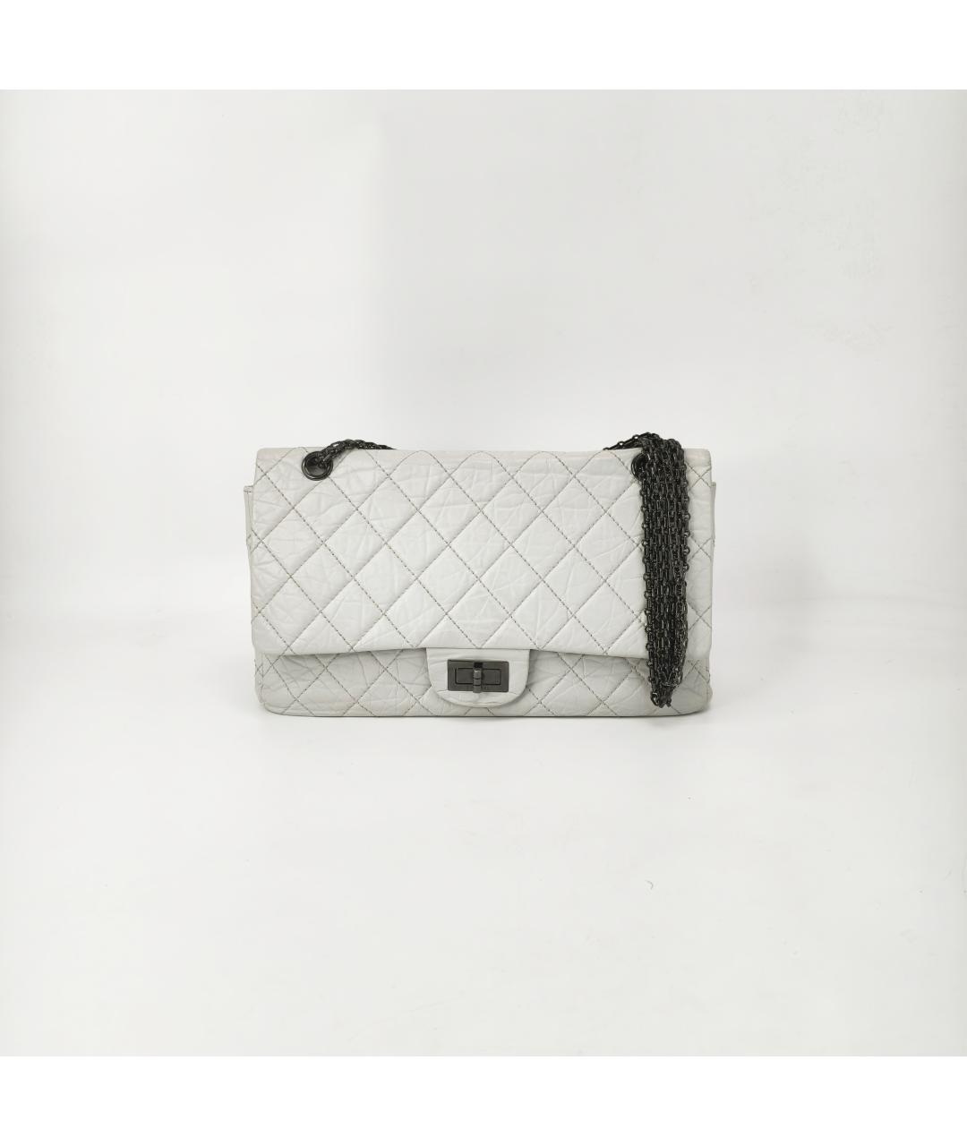 CHANEL Белая кожаная сумка через плечо, фото 3