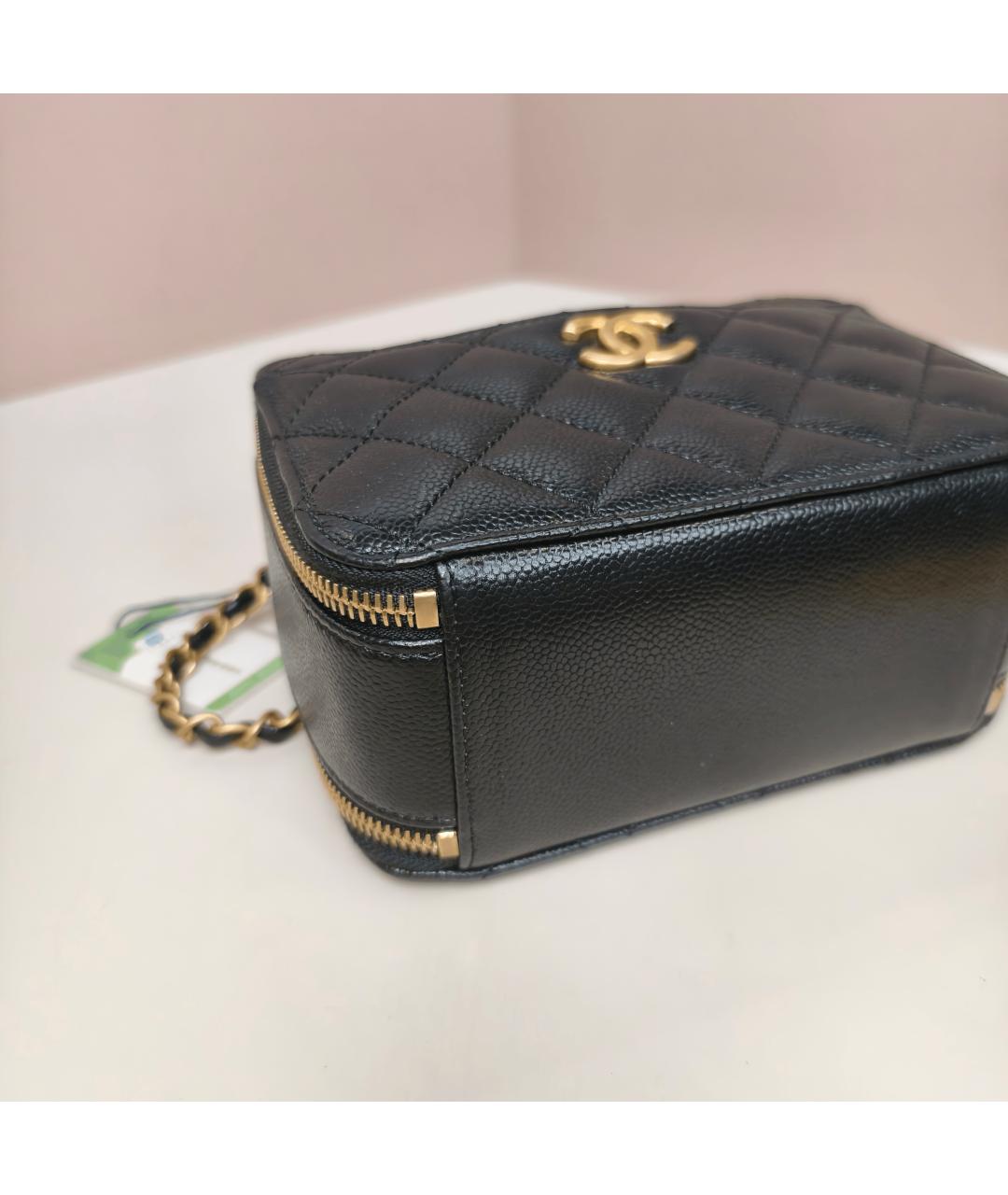 CHANEL Черная кожаная сумка через плечо, фото 6