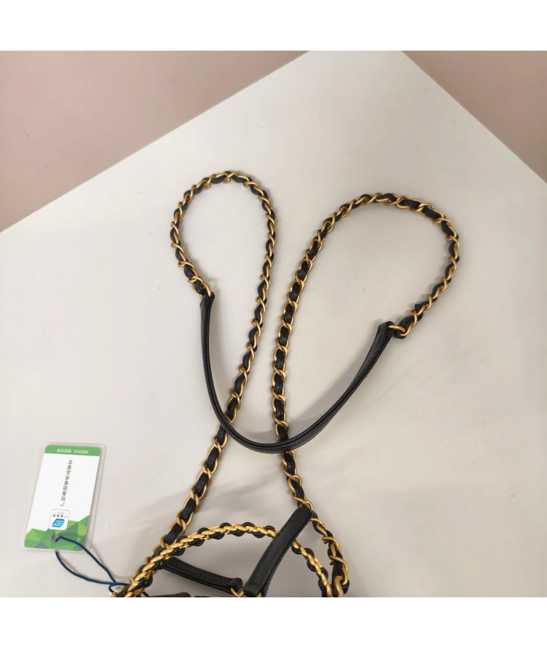 CHANEL Черная кожаная сумка через плечо, фото 3