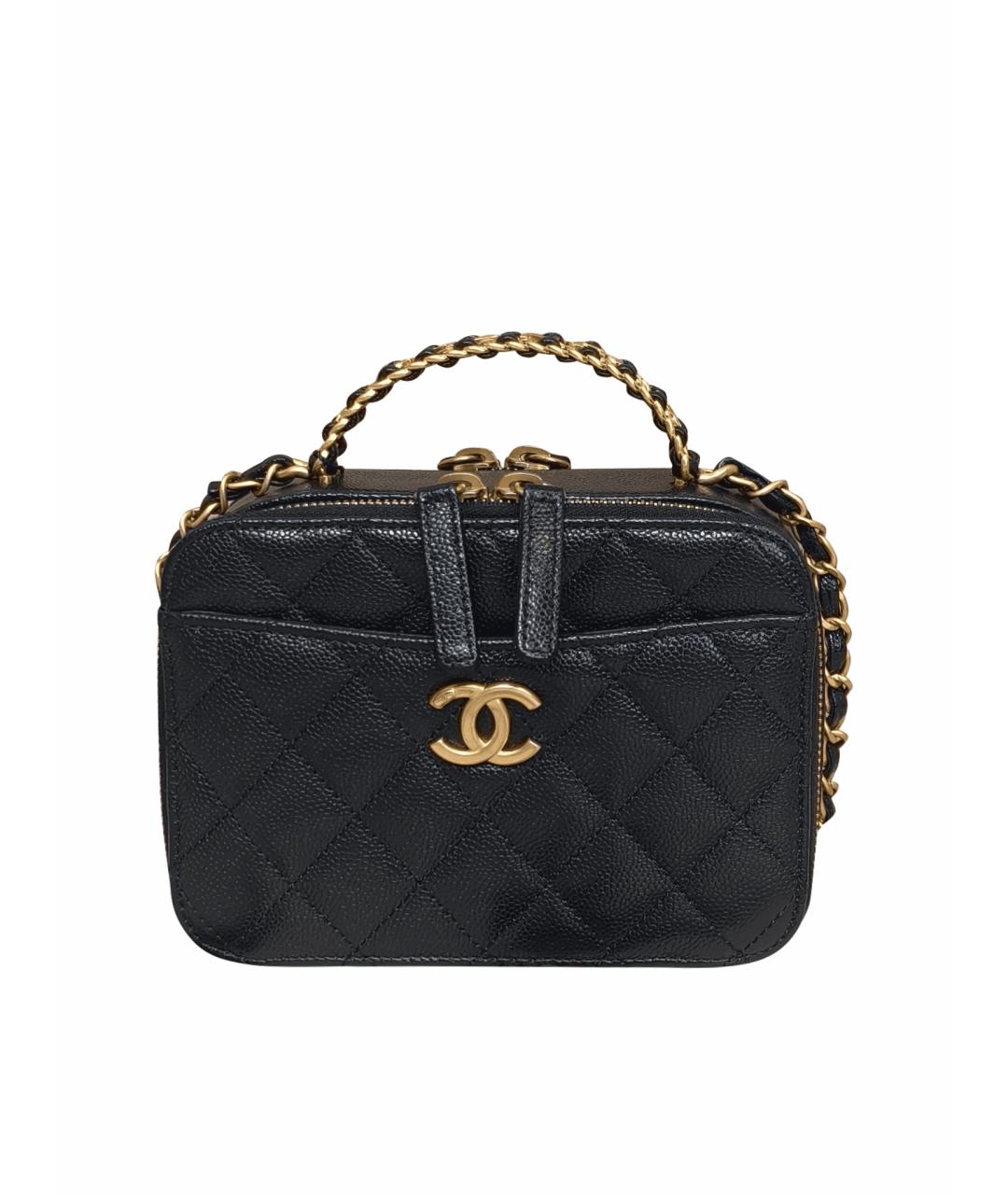 CHANEL Черная кожаная сумка через плечо, фото 1