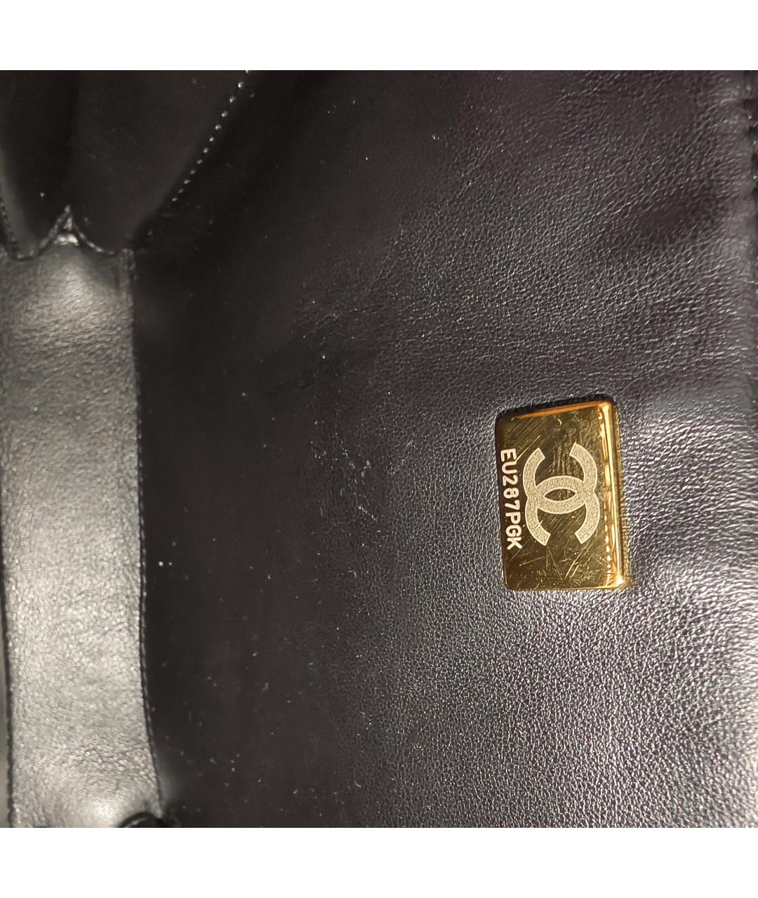 CHANEL Черная кожаная сумка через плечо, фото 8