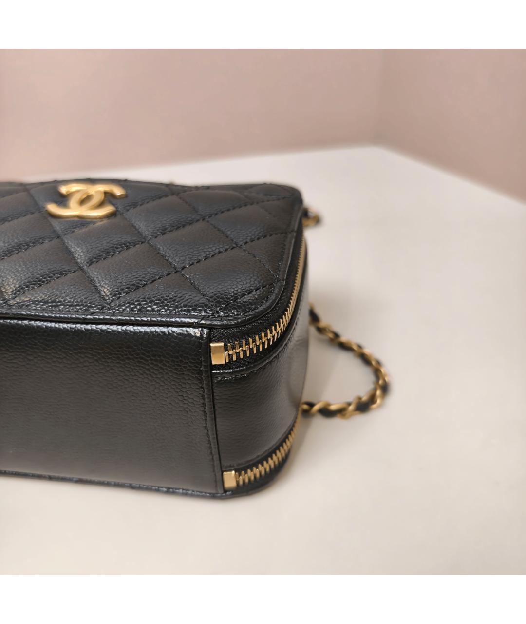 CHANEL Черная кожаная сумка через плечо, фото 5