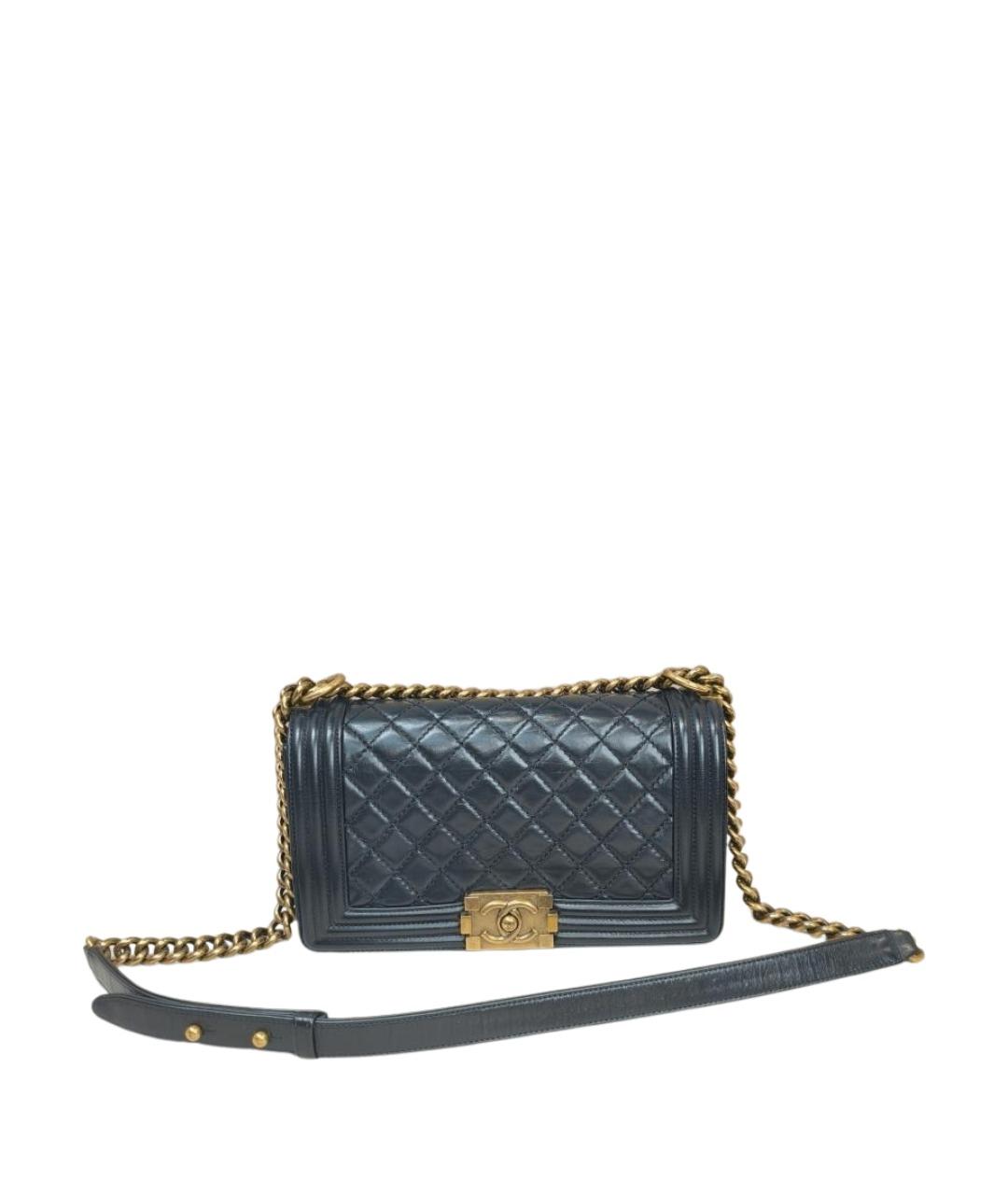 CHANEL Черная кожаная сумка через плечо, фото 1
