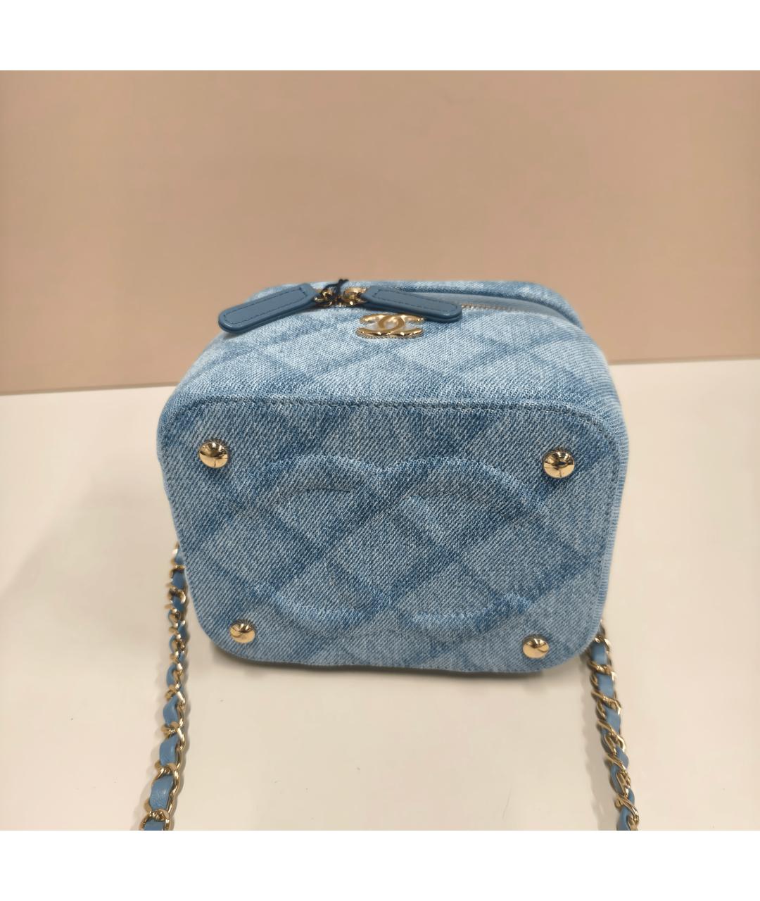 CHANEL Голубая сумка через плечо, фото 7