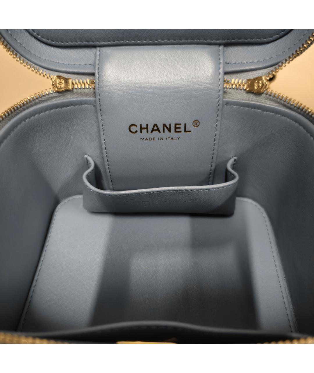 CHANEL Голубая сумка через плечо, фото 3