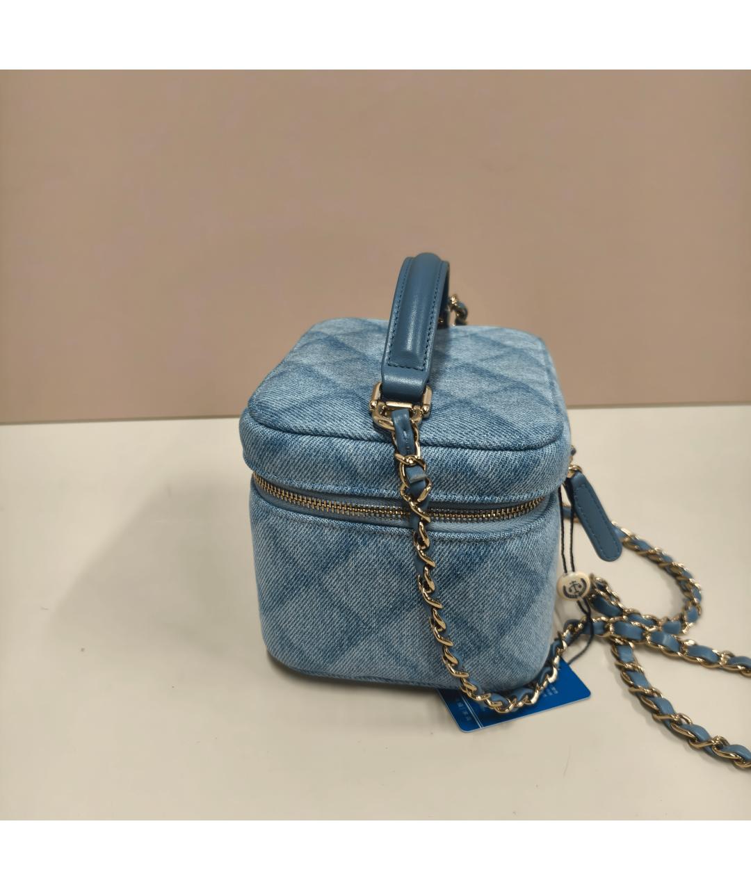 CHANEL Голубая сумка через плечо, фото 6