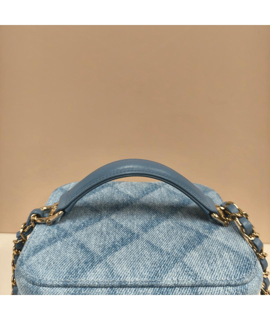 CHANEL Голубая сумка через плечо, фото 9