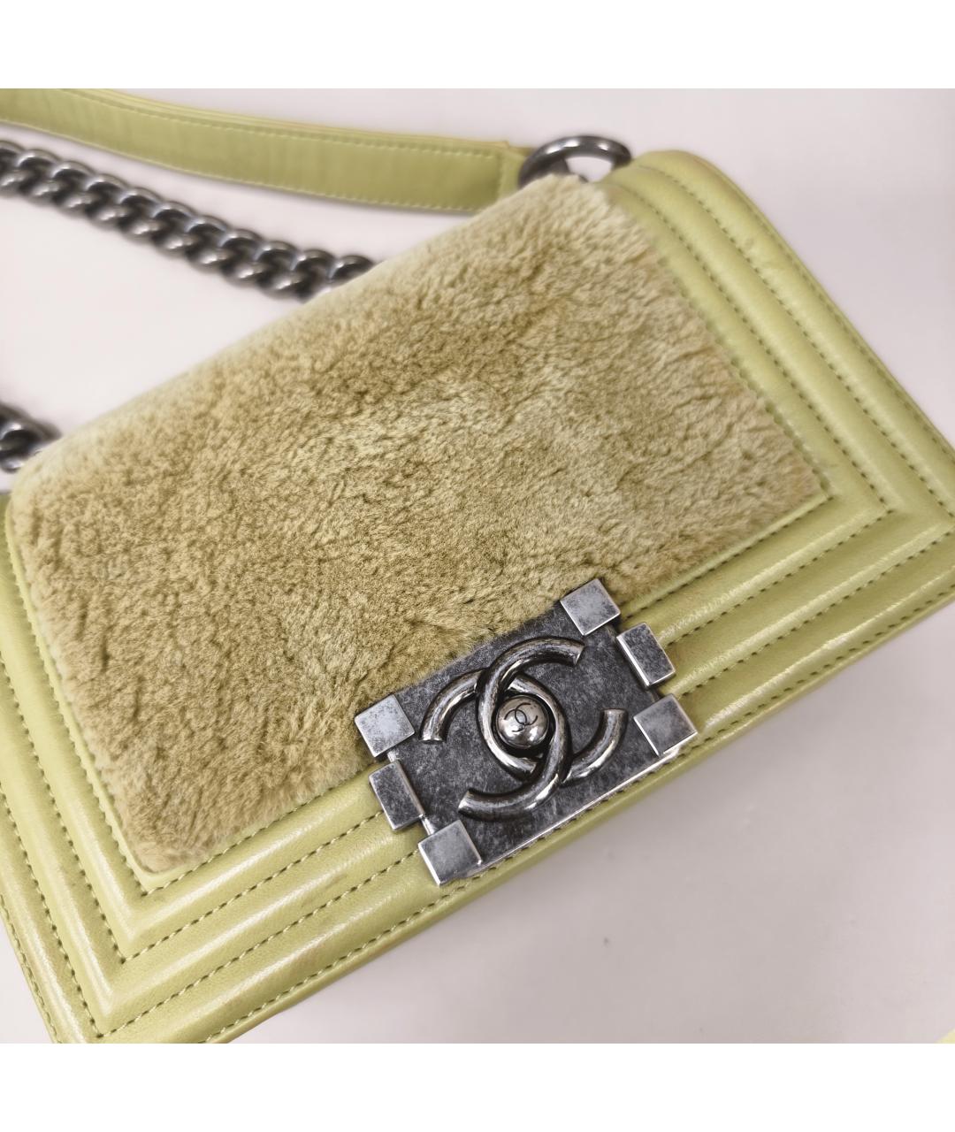 CHANEL Зеленая кожаная сумка через плечо, фото 7