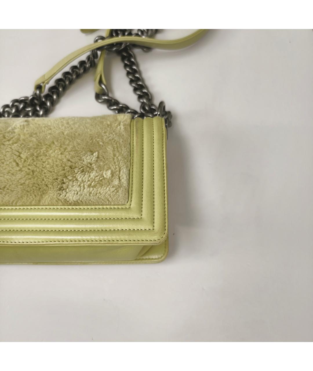 CHANEL Зеленая кожаная сумка через плечо, фото 2