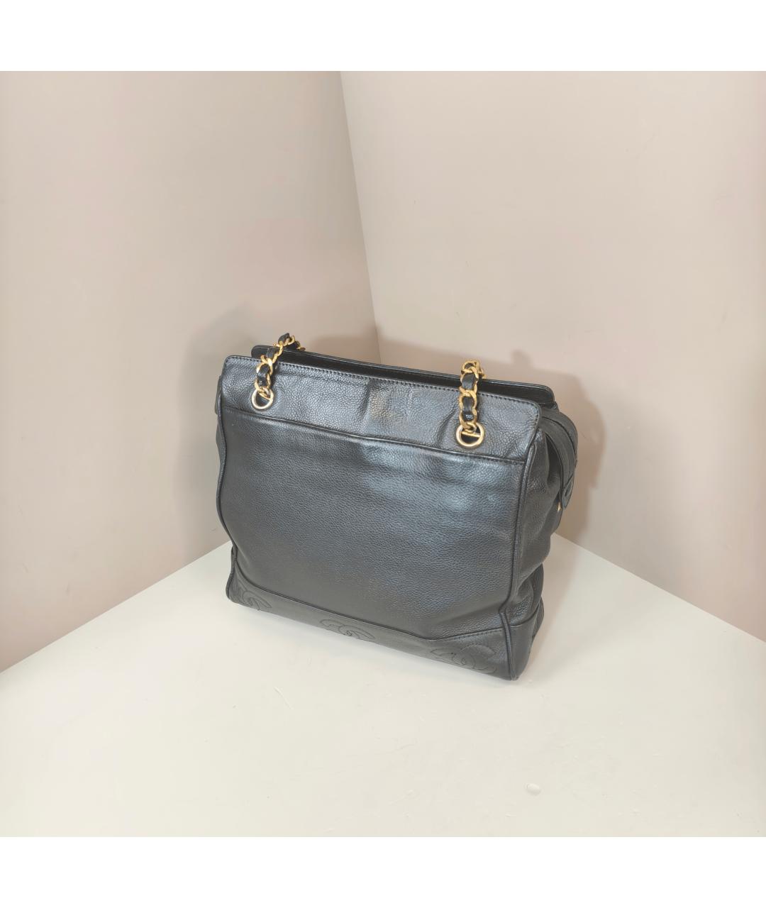 CHANEL Черная кожаная сумка через плечо, фото 2