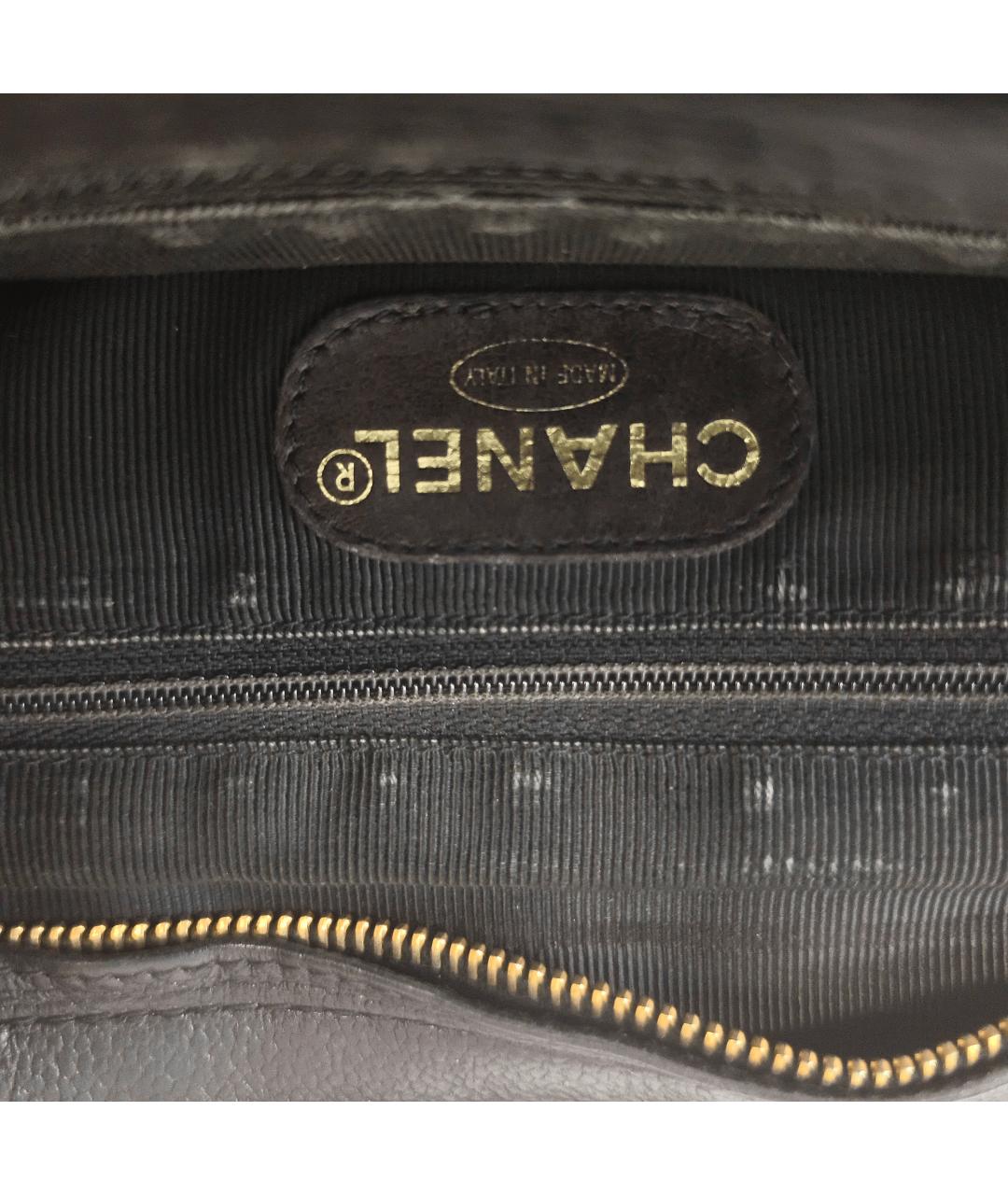 CHANEL Черная кожаная сумка через плечо, фото 5