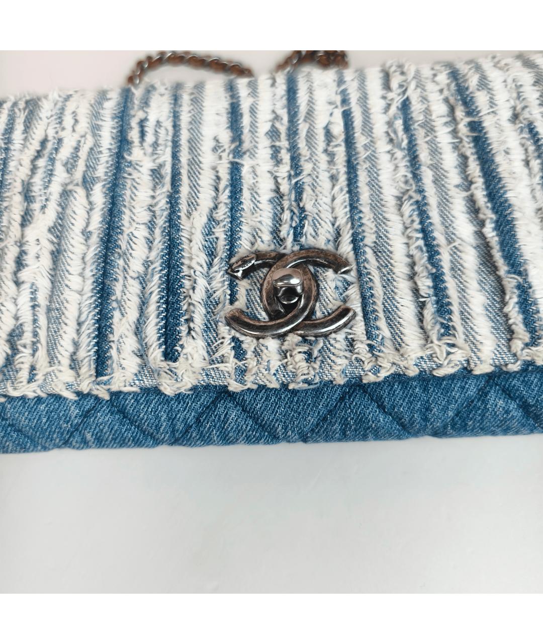 CHANEL Синяя деним сумка через плечо, фото 4