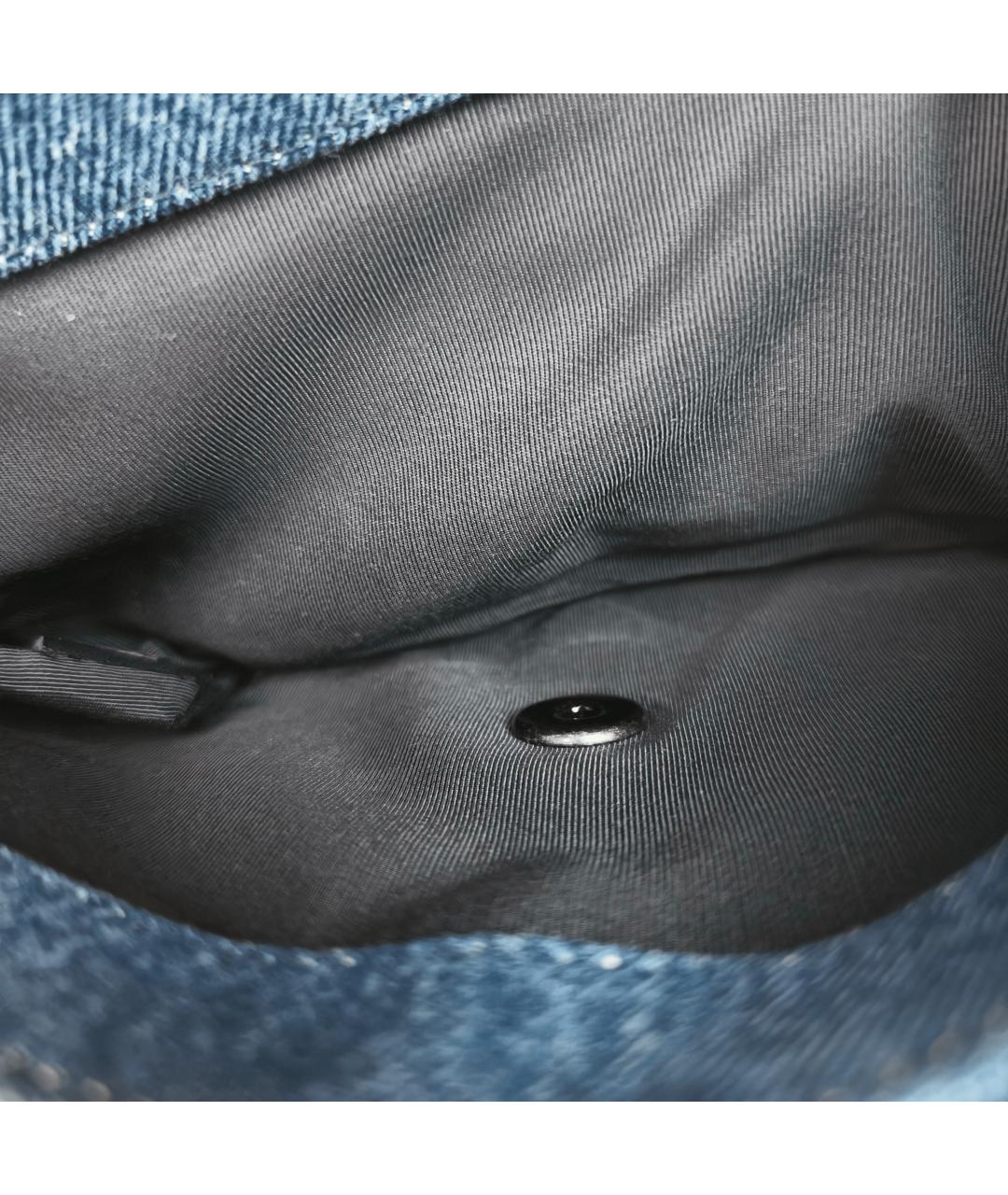 CHANEL Синяя деним сумка через плечо, фото 2