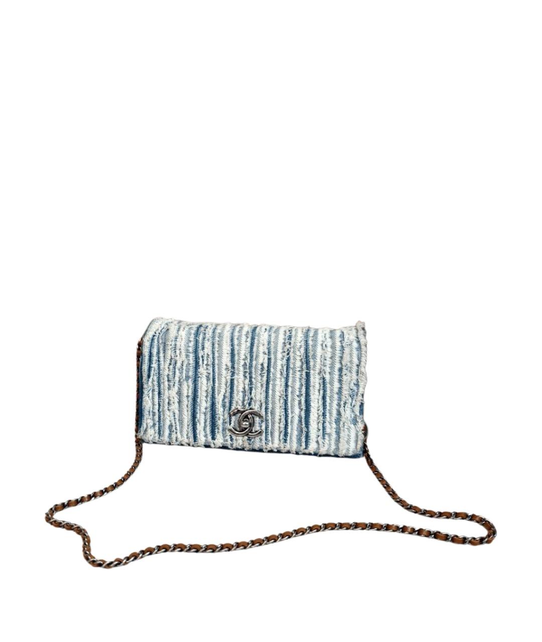 CHANEL Синяя деним сумка через плечо, фото 1