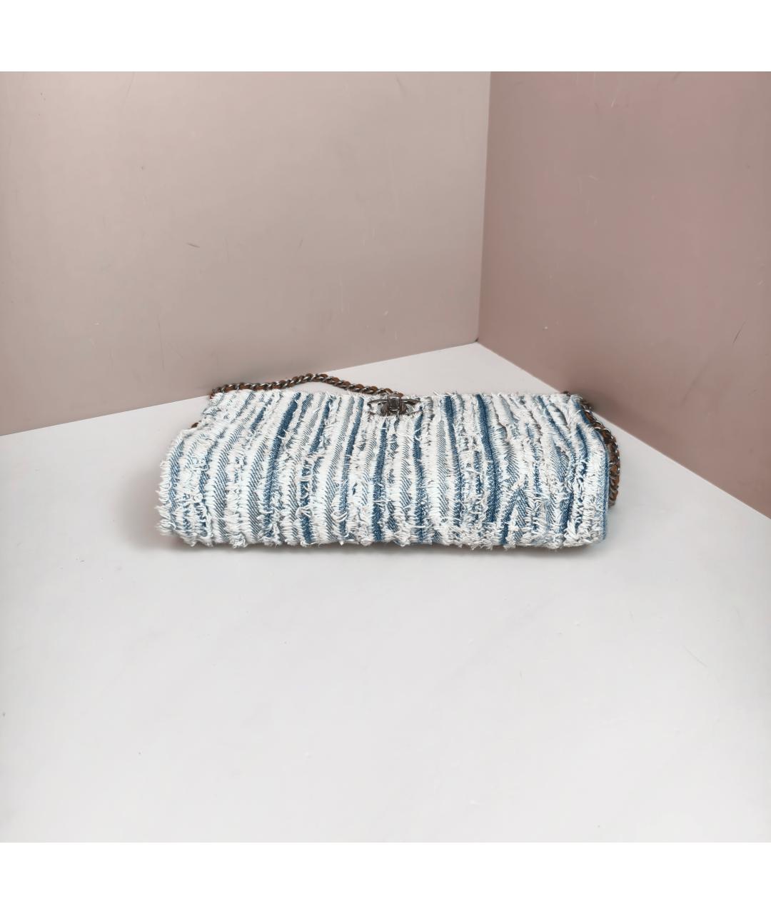 CHANEL Синяя деним сумка через плечо, фото 3