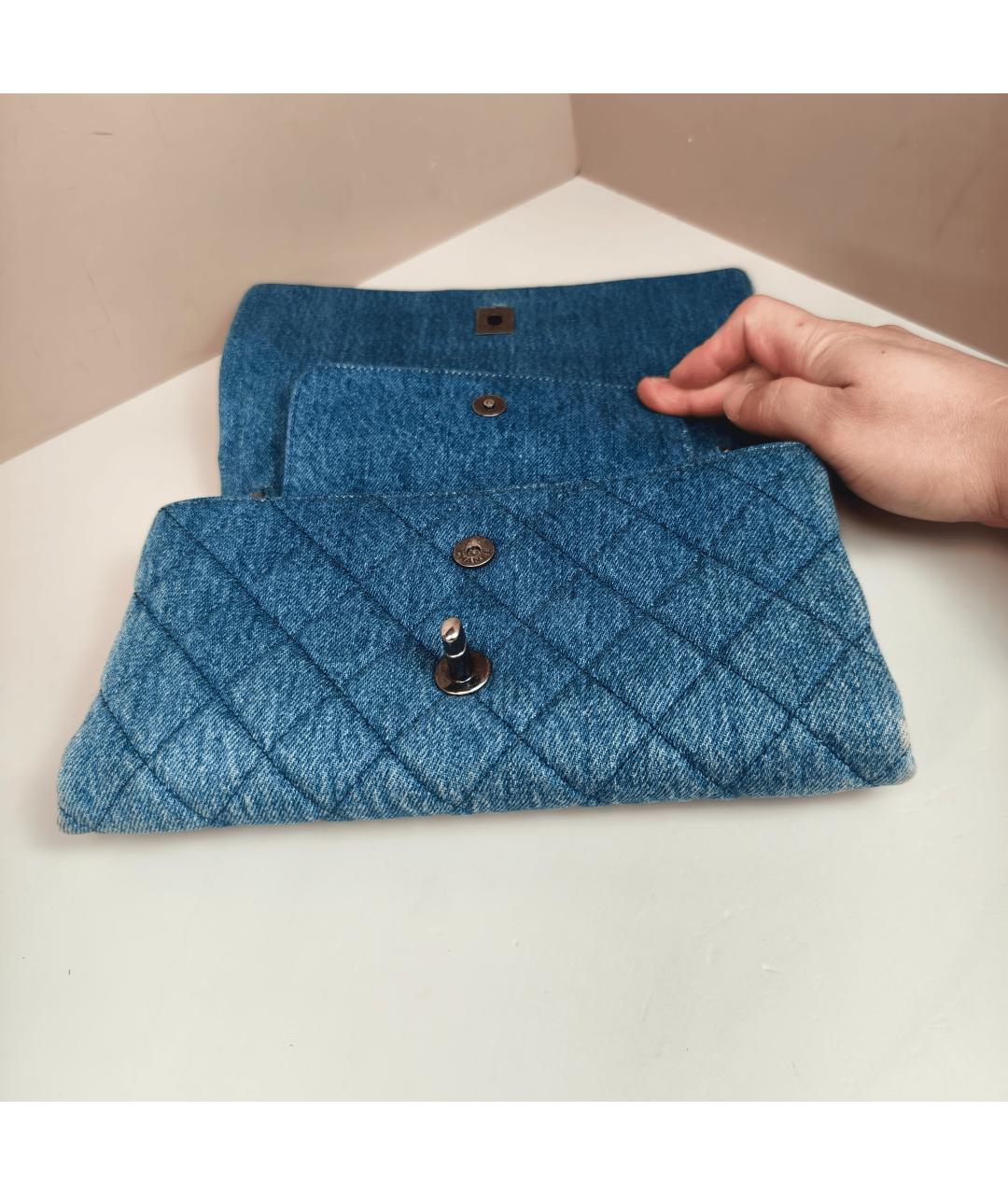 CHANEL Синяя деним сумка через плечо, фото 8