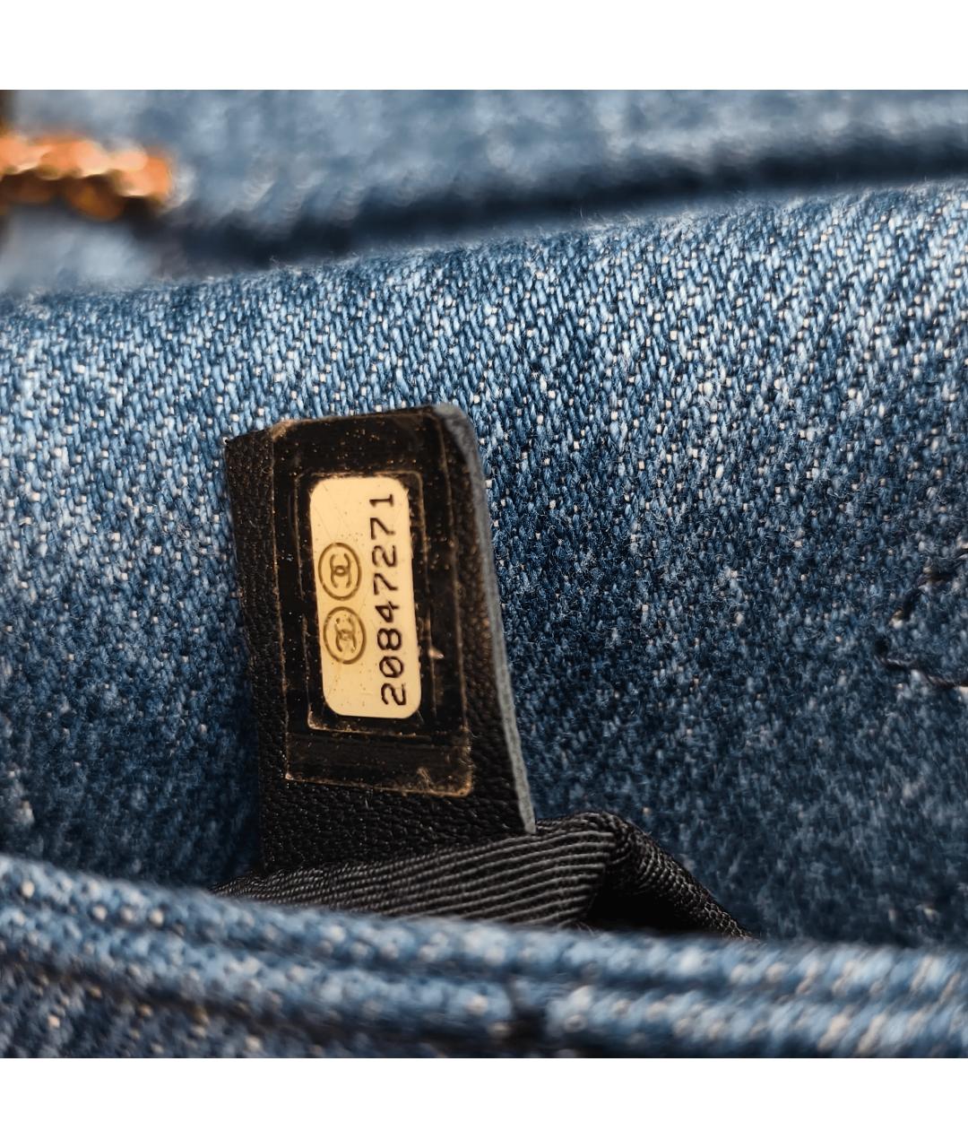 CHANEL Синяя деним сумка через плечо, фото 5