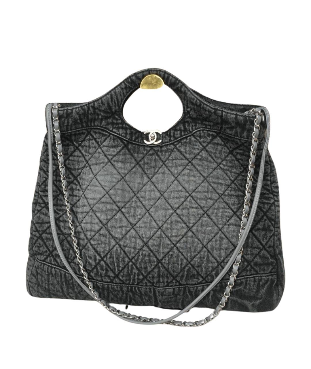 CHANEL Черная деним сумка через плечо, фото 1