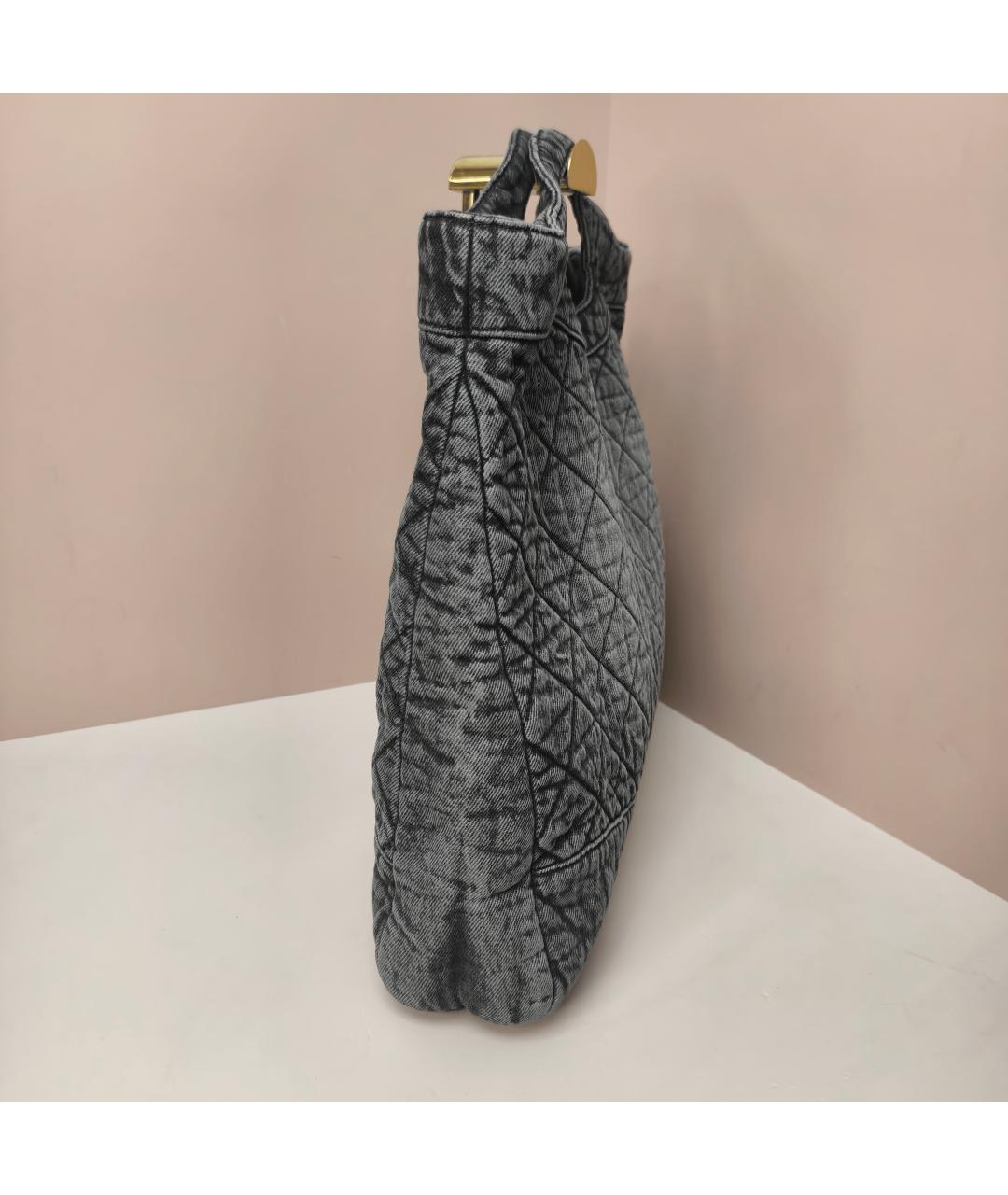 CHANEL Черная деним сумка через плечо, фото 4