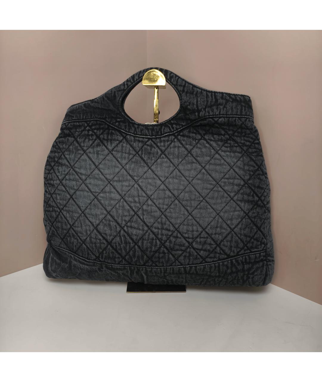 CHANEL Черная деним сумка через плечо, фото 3