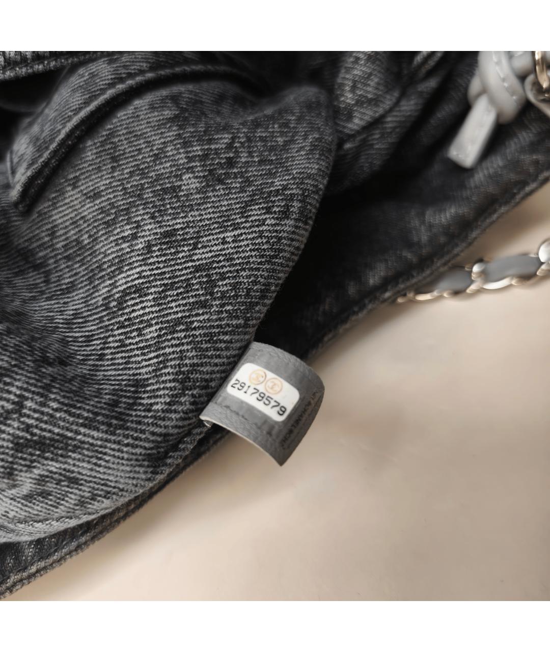 CHANEL Черная деним сумка через плечо, фото 8