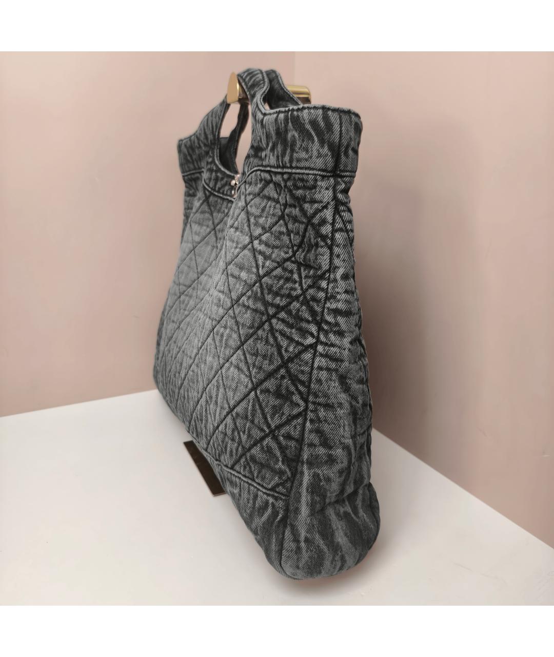 CHANEL Черная деним сумка через плечо, фото 9