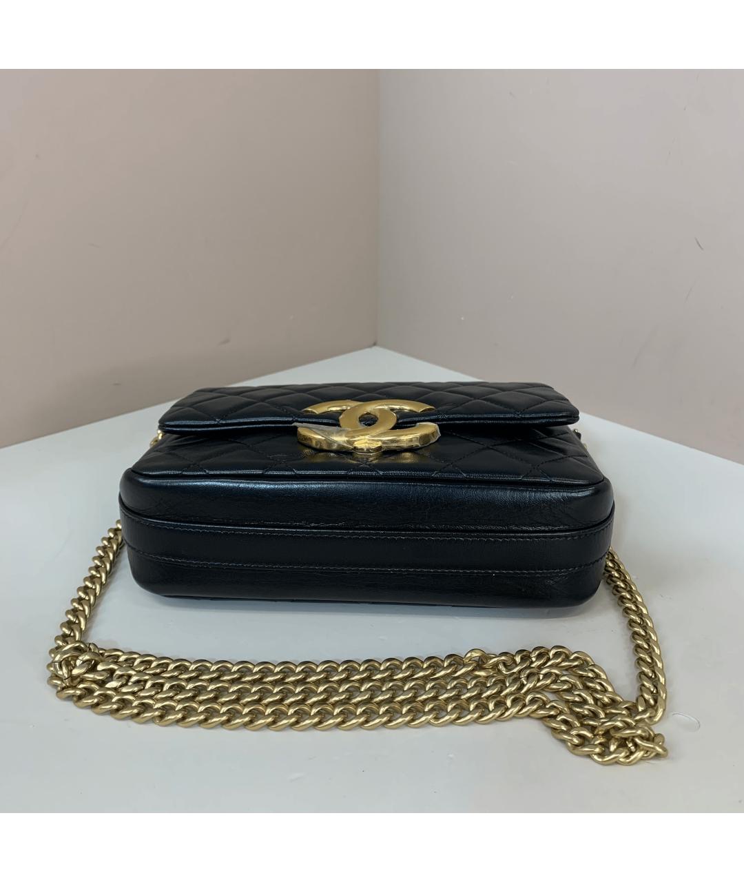 CHANEL Черная кожаная сумка через плечо, фото 5