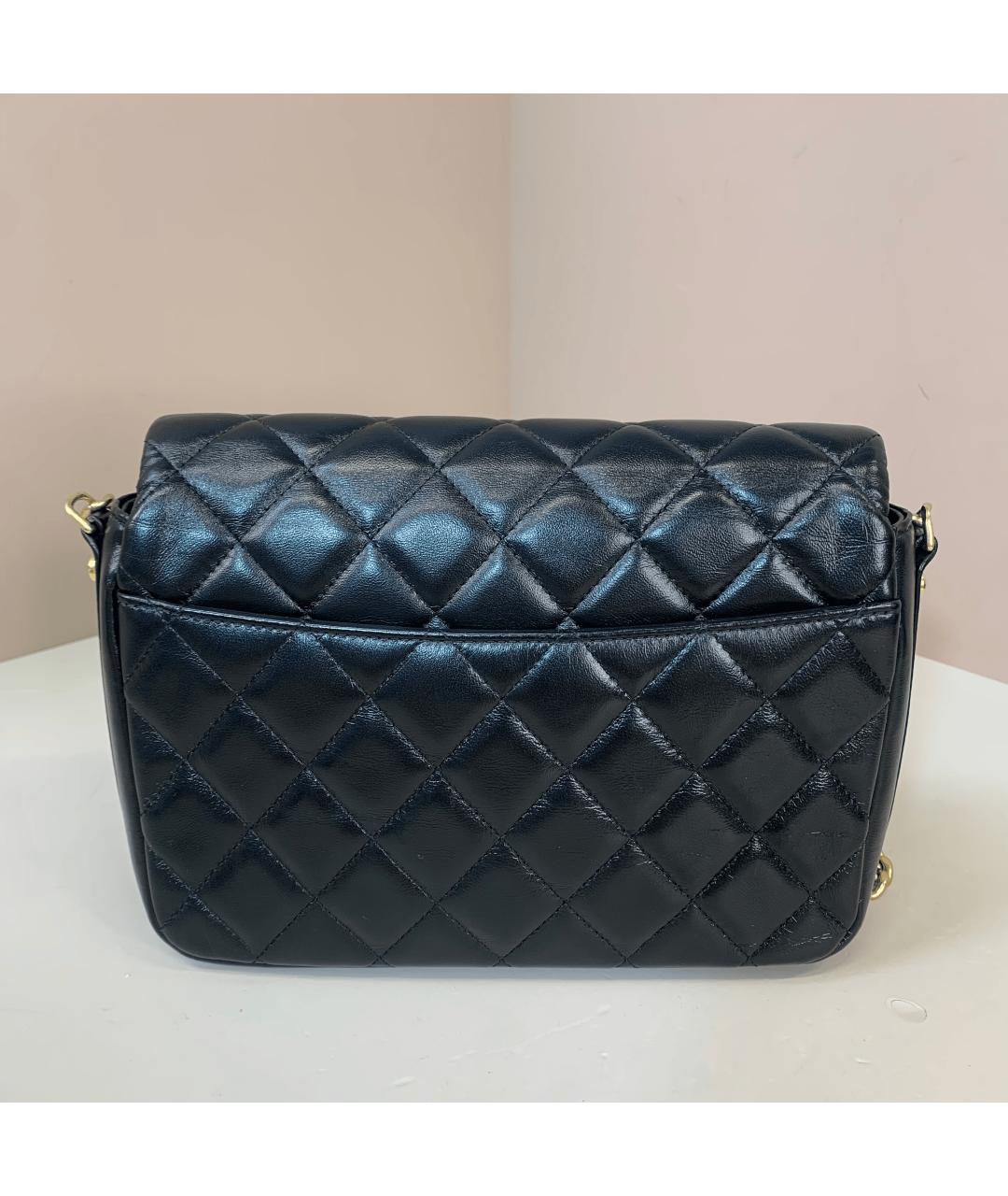 CHANEL Черная кожаная сумка через плечо, фото 3