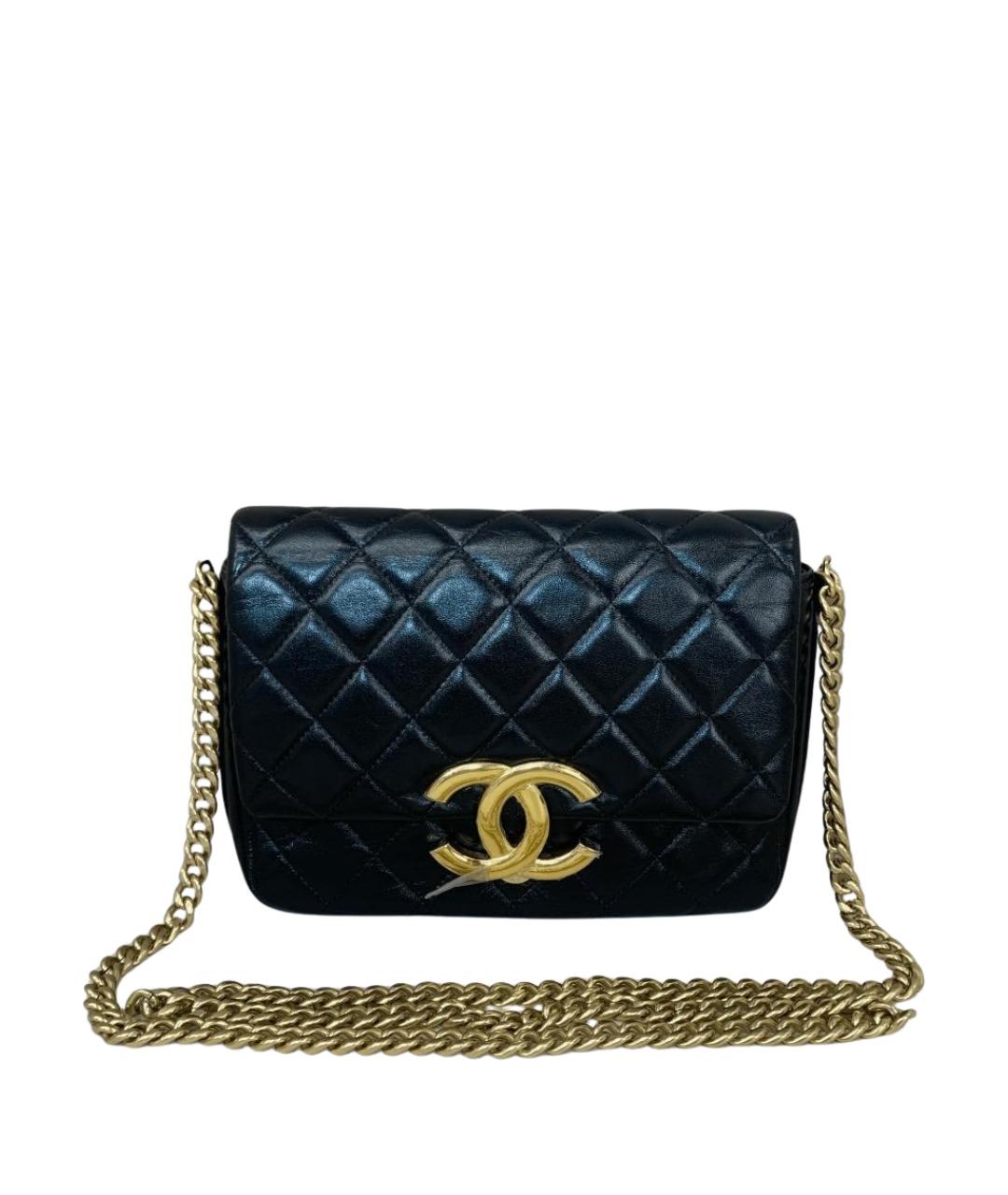 CHANEL Черная кожаная сумка через плечо, фото 1
