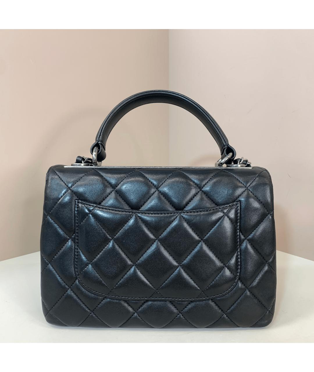 CHANEL Черная кожаная сумка через плечо, фото 6